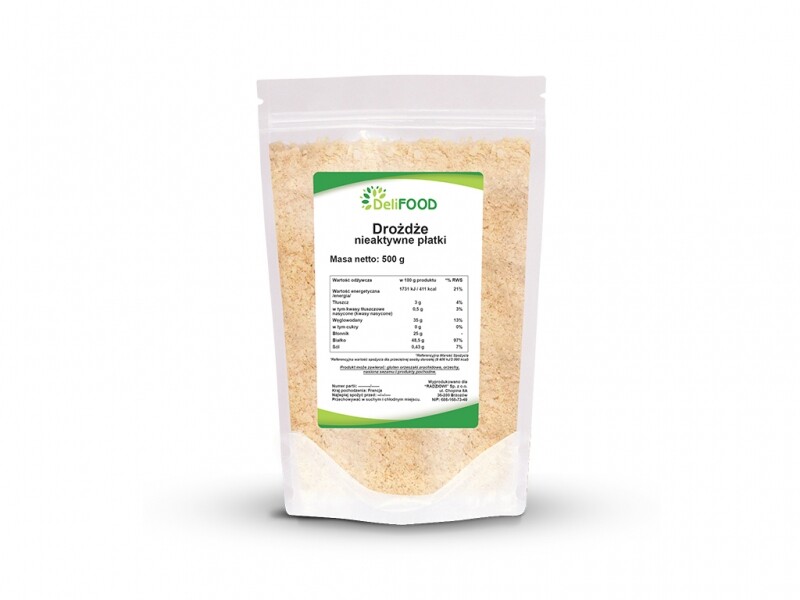 Kvasnicové vločky neaktivní přírodní 500 g DeliFood