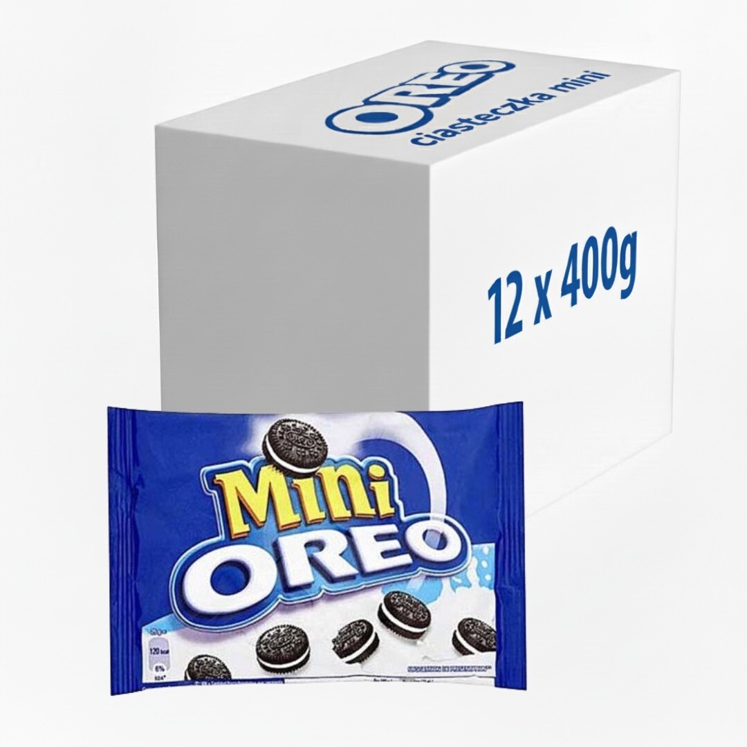 Mini Oreo sušenky s krémem 12 ks 25 mm Mondelez 400 g