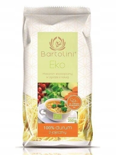 7X Bartolini Těstoviny durum 2-vaječné krajanka střední Bio 250 g