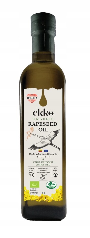 2x Řepkový olej Virgin OMEGA-3 Bio 1 L Ekko