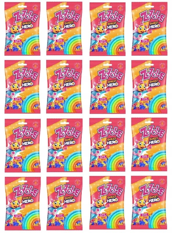16 x 75 g Zozole želé bonbony Sweet Hero s vitamíny Karton