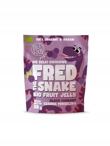 6 x Želé Bonbony Černý rybíz Bio 30 g Diet-food (fred The Snake)