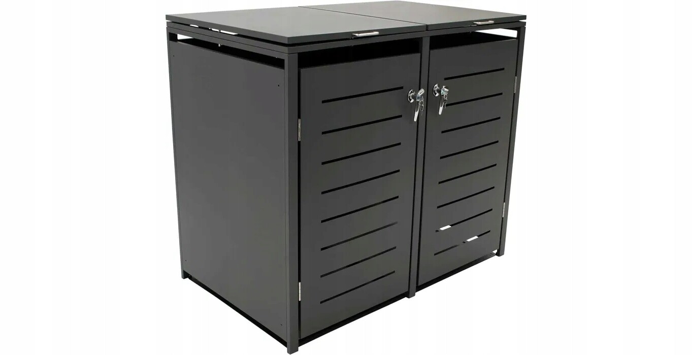 Zahradní box, koš na tříděný odpad Degamo 2x240 l ocel pozinkovaná