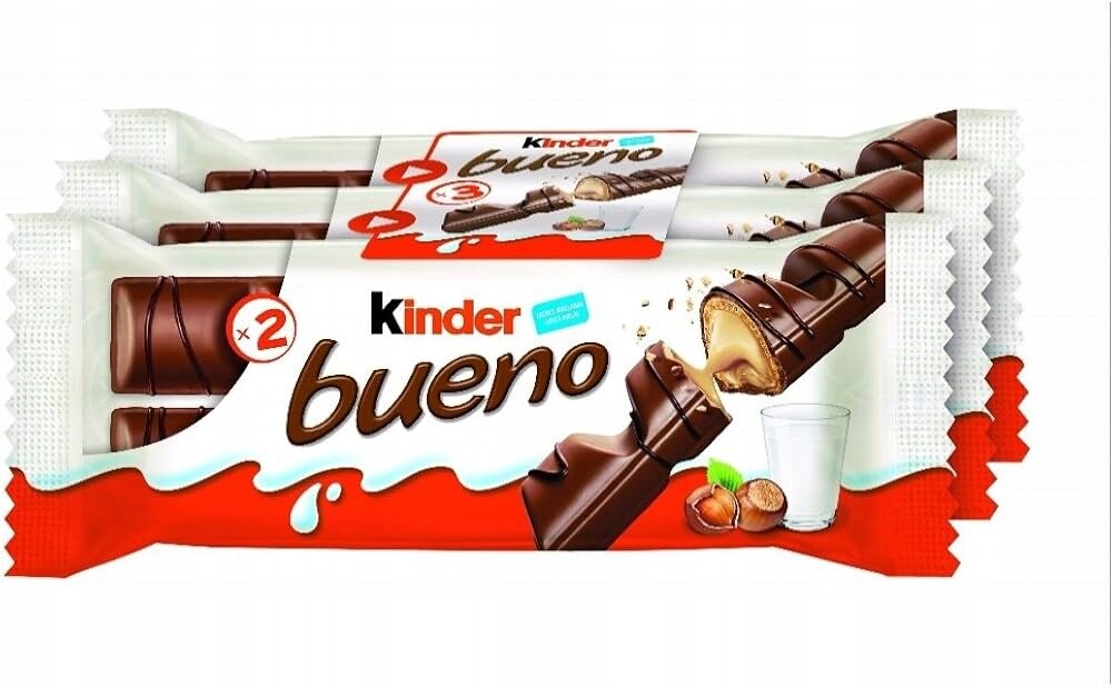 Kinder Bueno Tyčinka s krémovou oříškovou náplní 3 kusy 43g 10 kusů