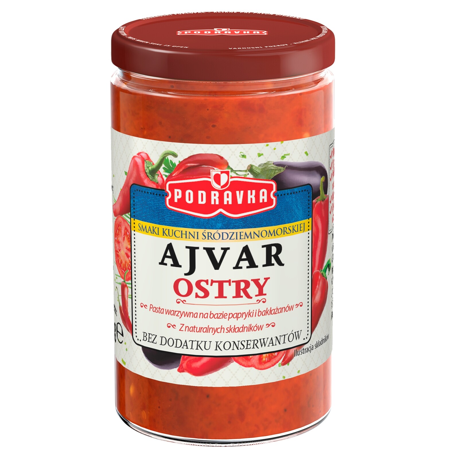 6 x Podravka Ajvar ostrá 195 g