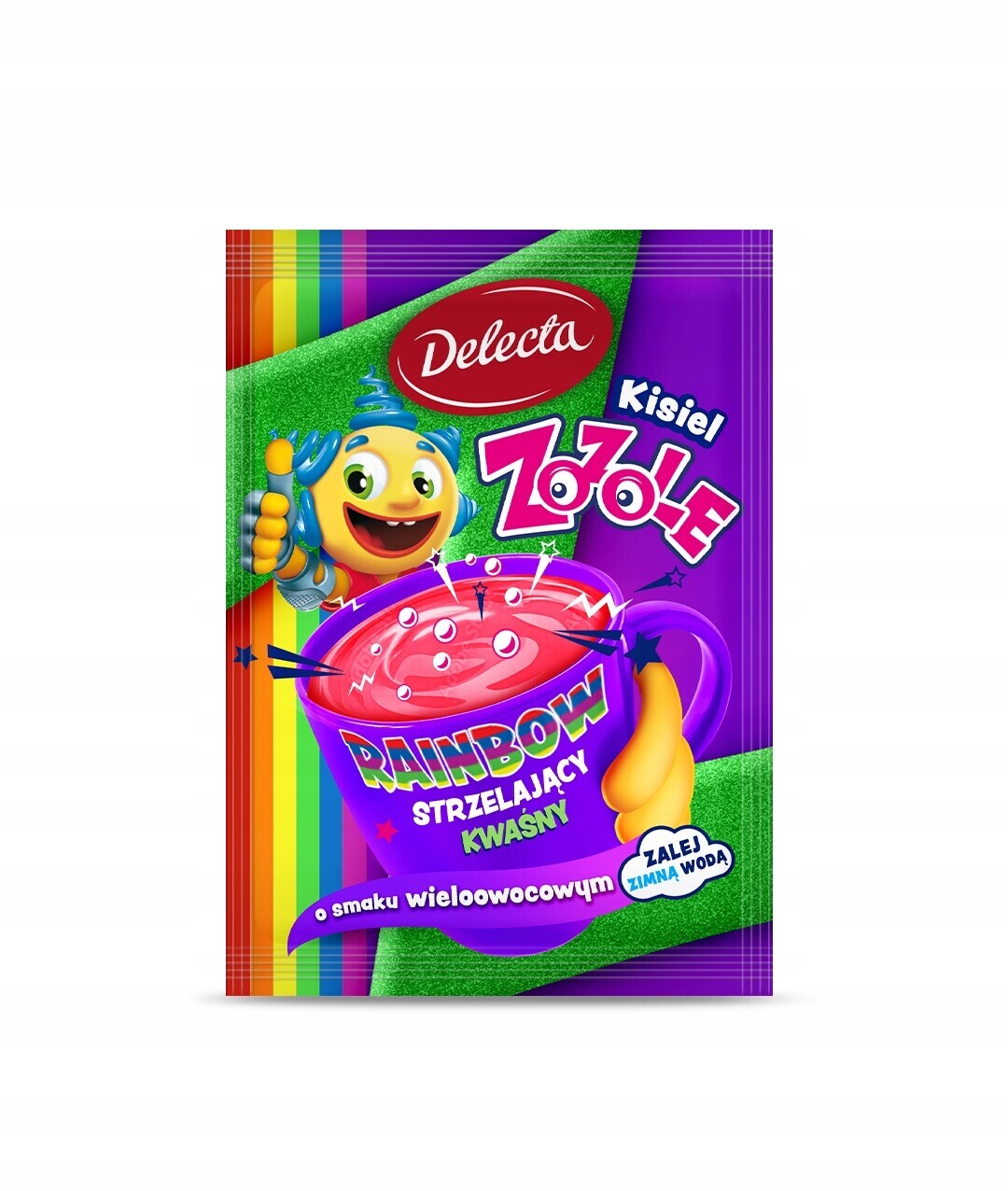 25X Delecta Kysel Rainbow Zozole s kyselým cukrem střílející 34 g