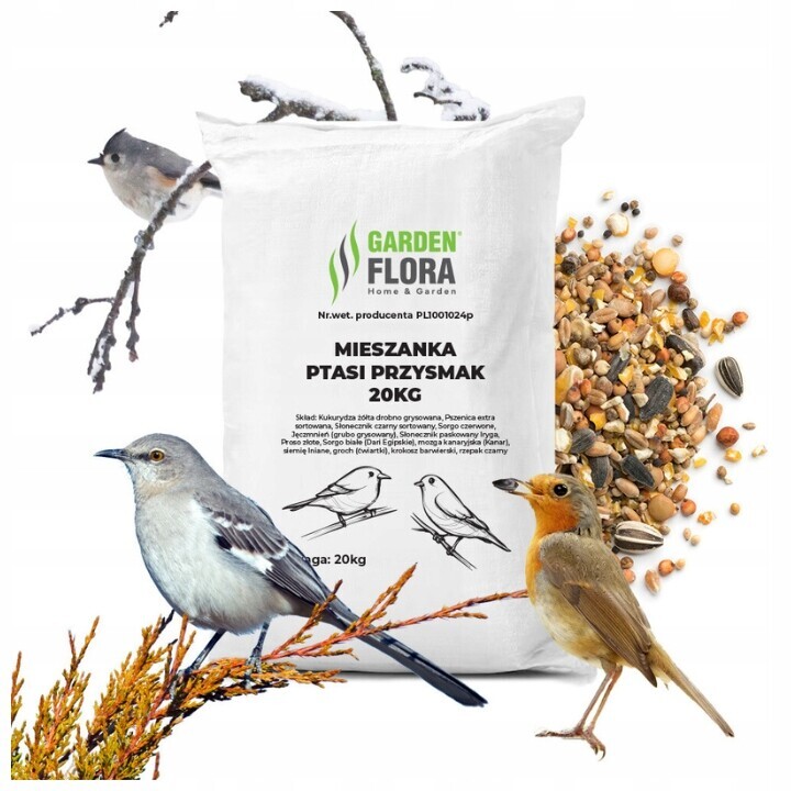 Krmivo Krmná Směs Slunečnicové Zrno Do Krmítka Pro Divoké Ptáky Na Zimu 20 Kg