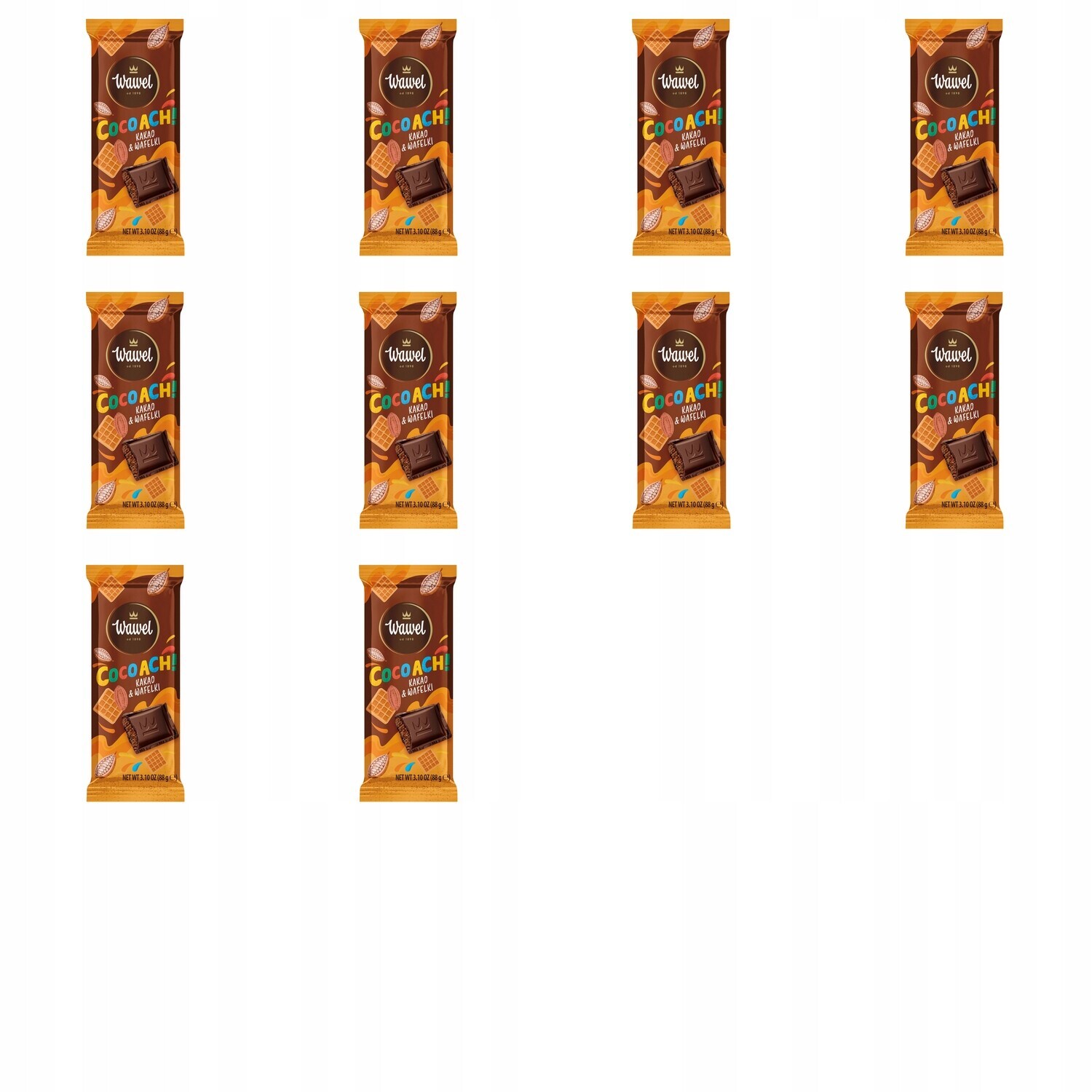 10 x 88 g Wawel cocoach kakao&wafel
