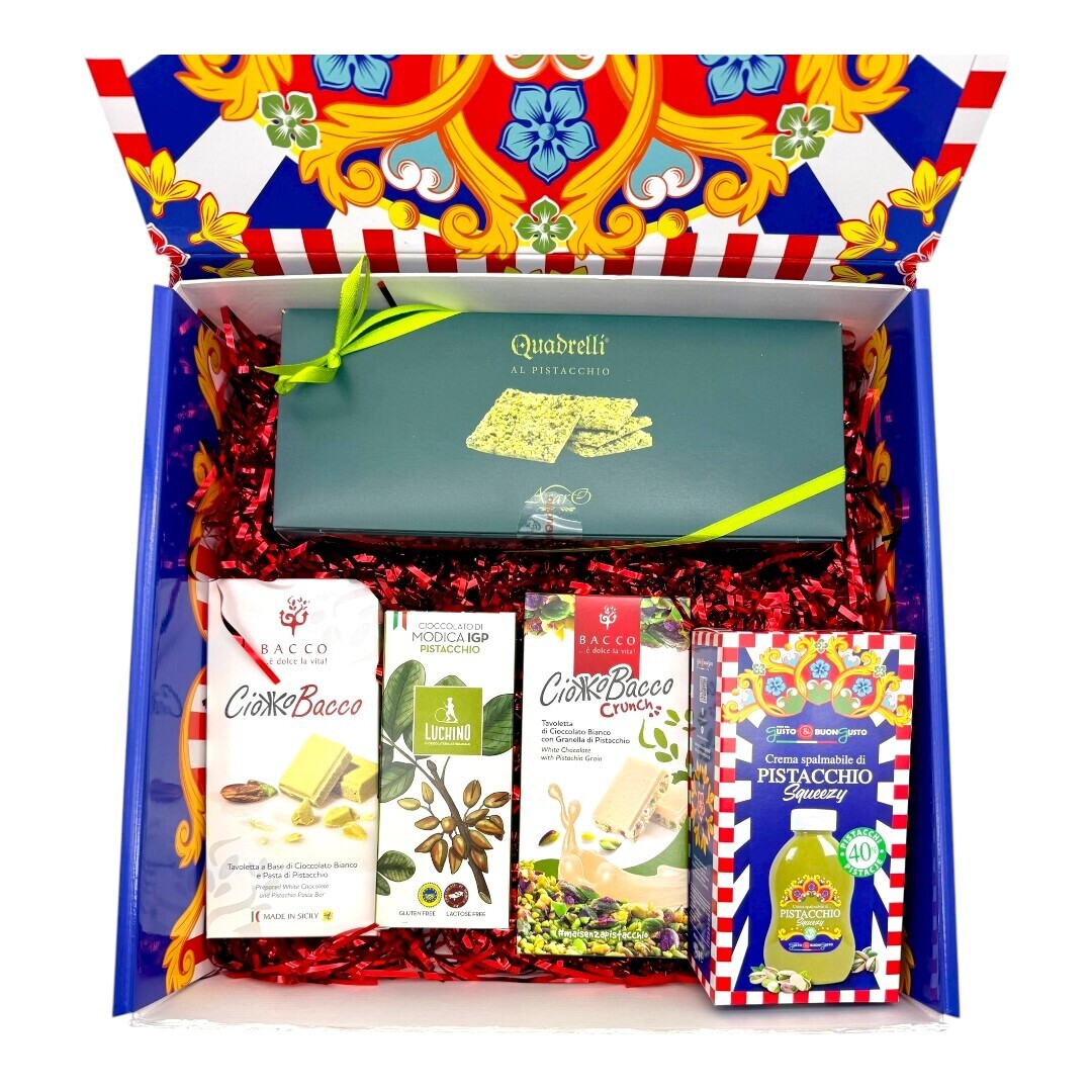 Sada pistáciových sladkostí – čokoláda, sušenky, pistáciový krém (850 g)