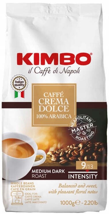 Káva zrnková Arabica Kimbo Dolce Crema 1000 g