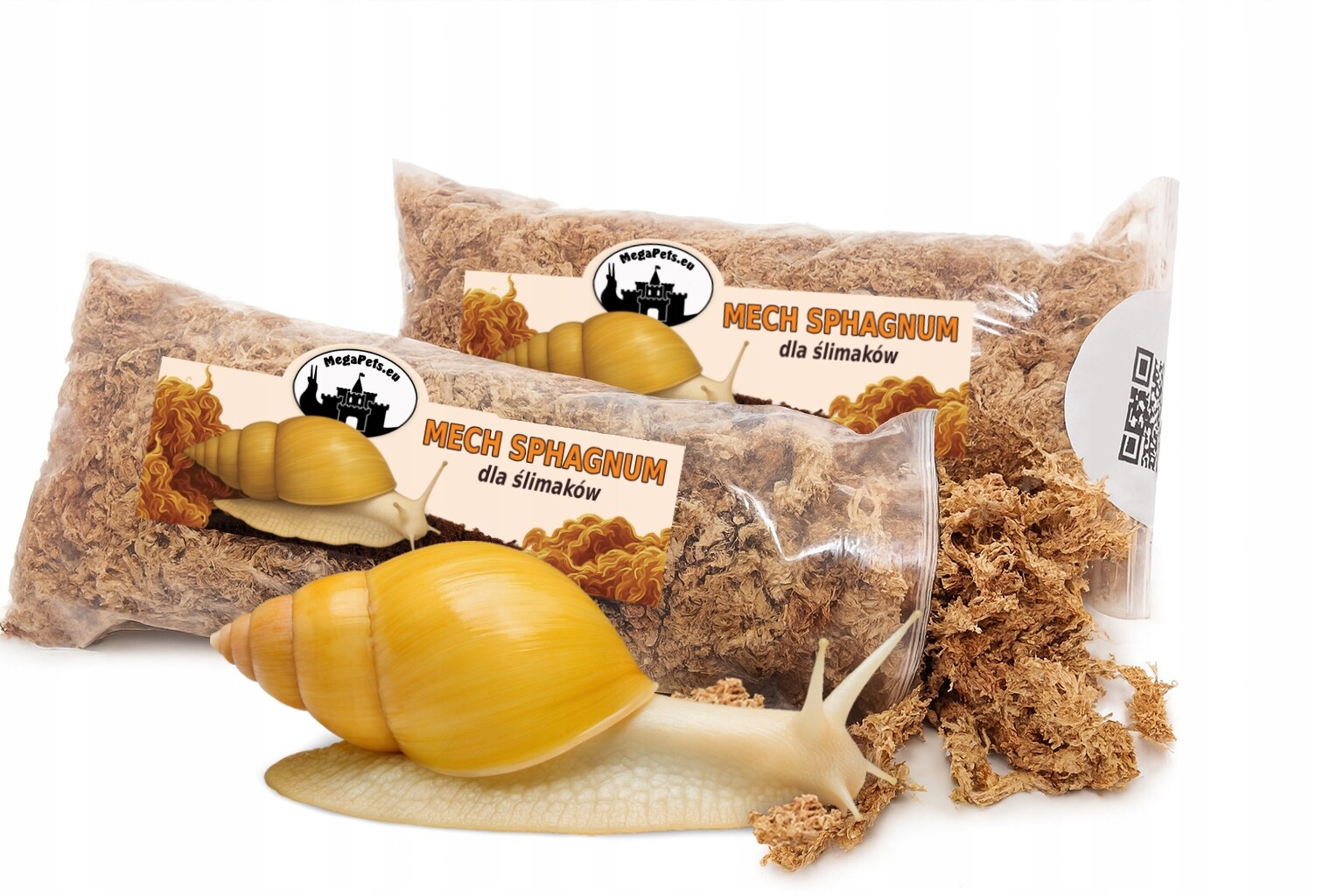 Mech Sphagnum pro slimáky Rašelinový Hlemýžď Achatina Lissachatina