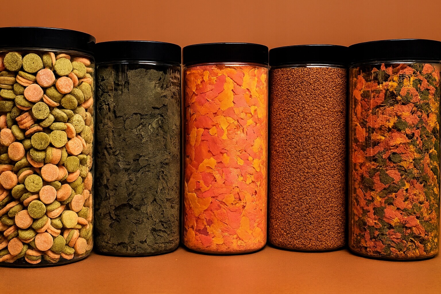 Krmivo pro akvarijní ryby Kompletní sada tabletek Granule Vločky