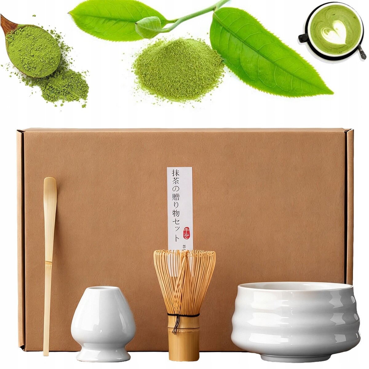 Sada Na Výrobu Matcha 4-DÍLNÁ Dárková Sada Na Čaj Macha