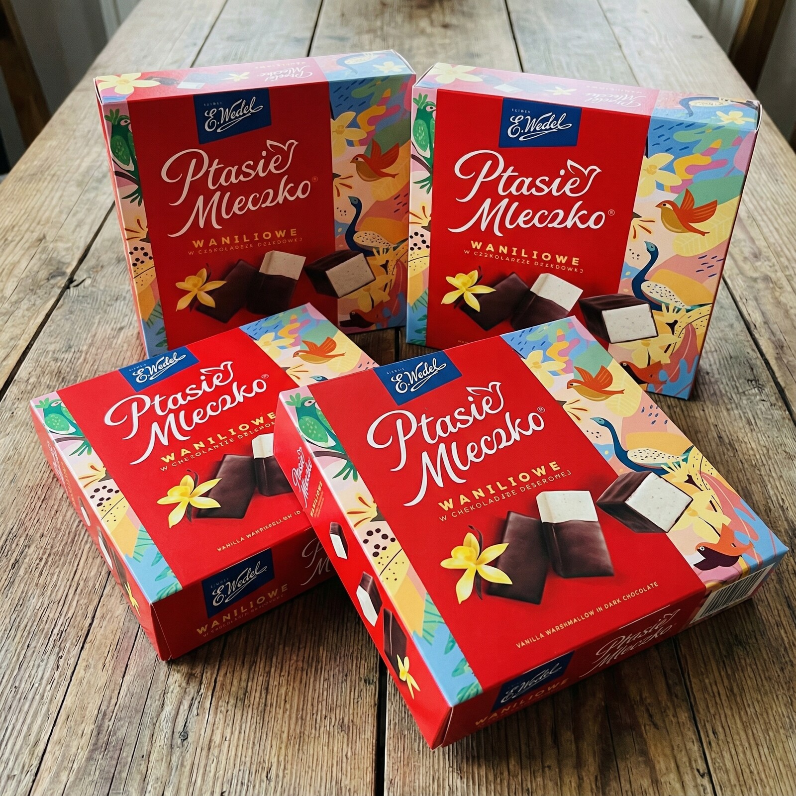 Ptačí pěnové bonbóny v dezertní čokoládě E.Wedel 340 g