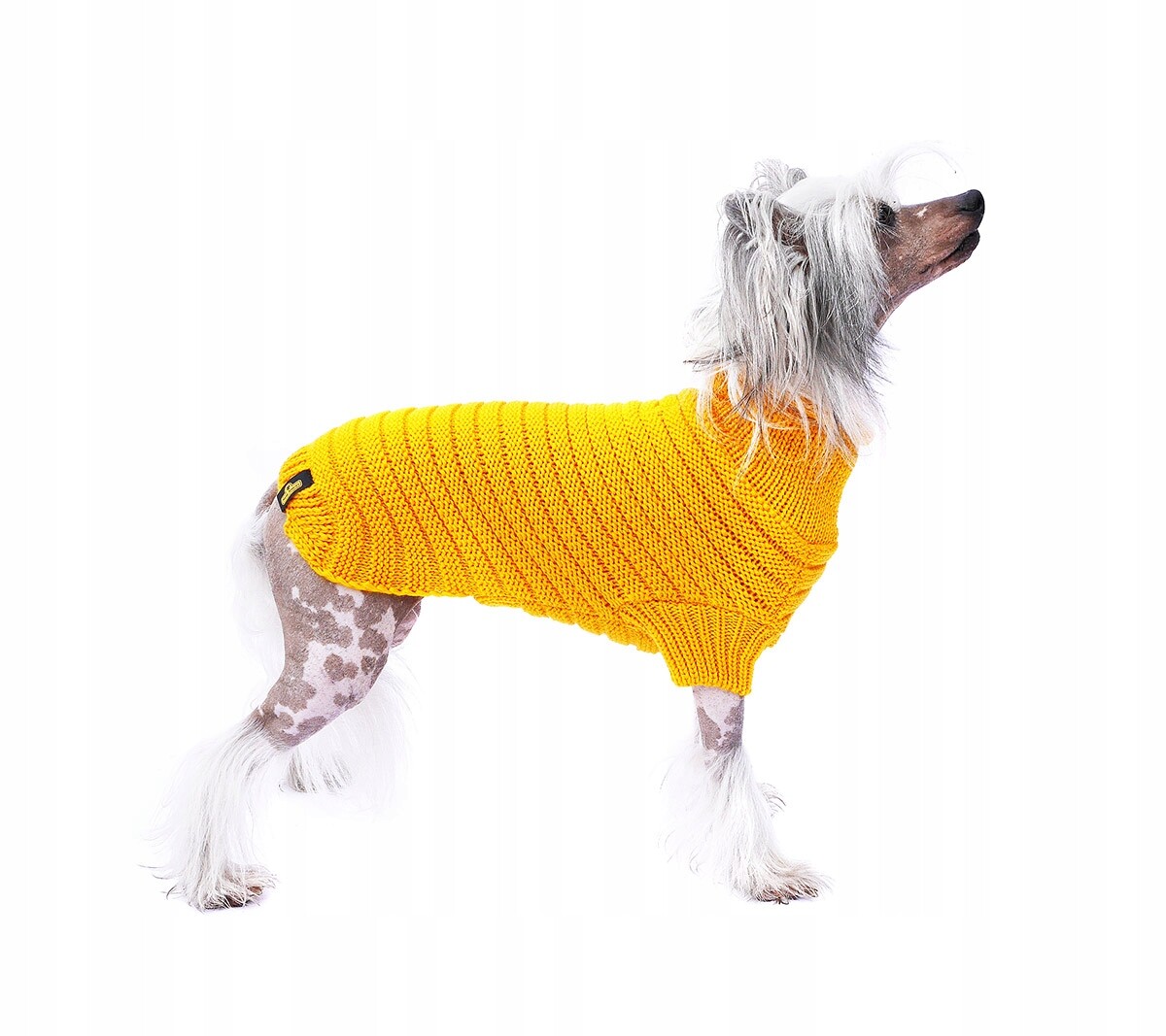 Svetr pro psa L žlutý teplý na zimu s měkkým zateplením PositiveCare