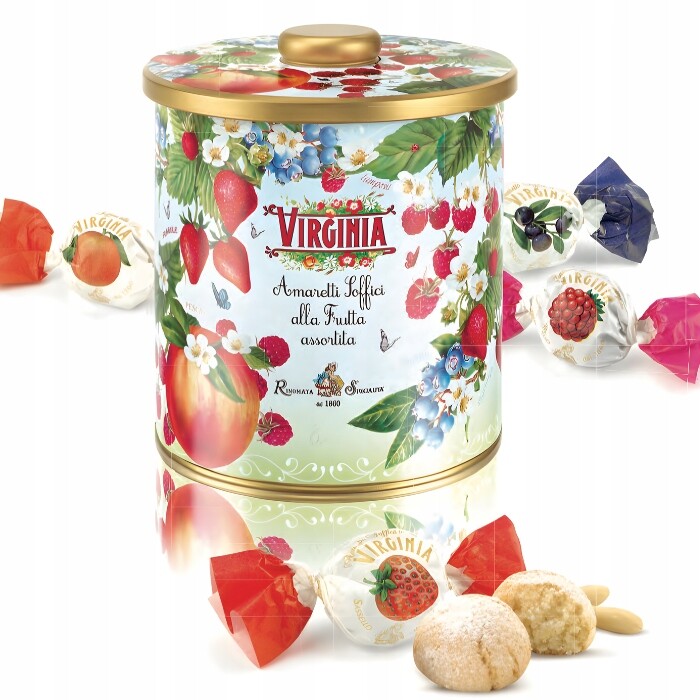 Plechovka vzpomínek: Měkké ovocné Amaretti Virginia 220 g