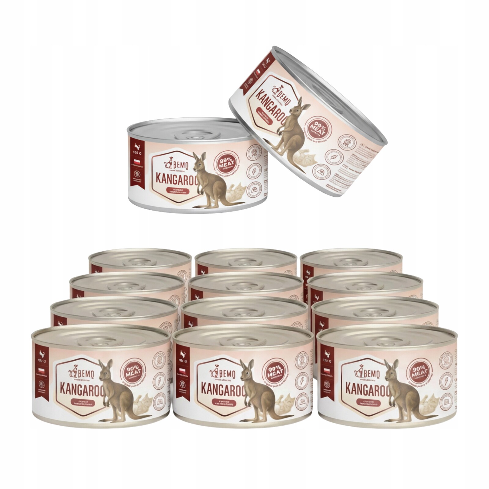 Krmivo mokrá kočka konzerva 12x185 g Bemo Cat Kangaroo klokanka hypoalergenní