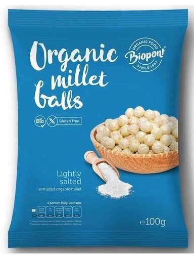 6 x Biopont Jáhlové křupky jemně solené, bezlepkové, Bio 100 g