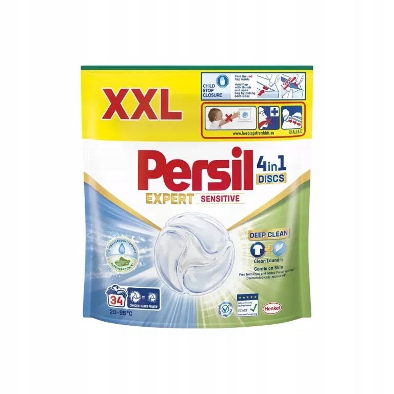 Kapsle na praní bílého prádla Persil Sensitive 4v1Disc 37x16,5 g (610 g)