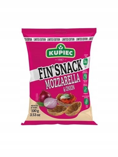 7 x Fin`snack žitné snacky s příchutí mozzarelly a cibulky 100 g