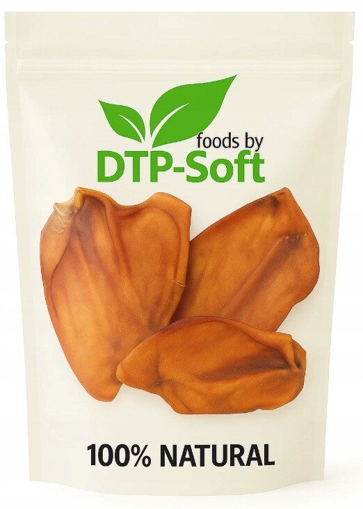 25 kusů Sušené vepřové uši Přírodní psí pamlsek