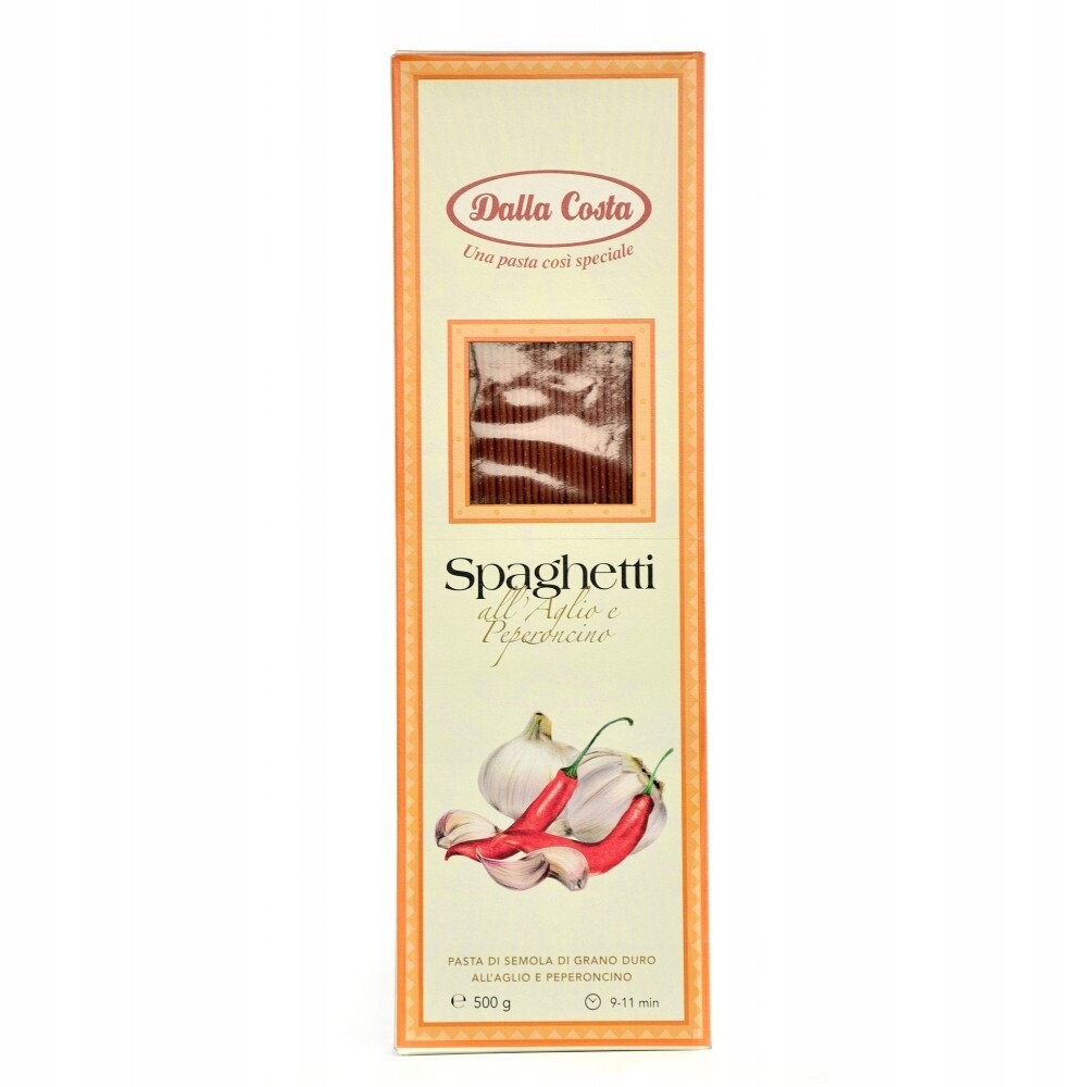 4x Těstoviny Spaghetti all aglio e peperoncino 500 g Dalla Costa