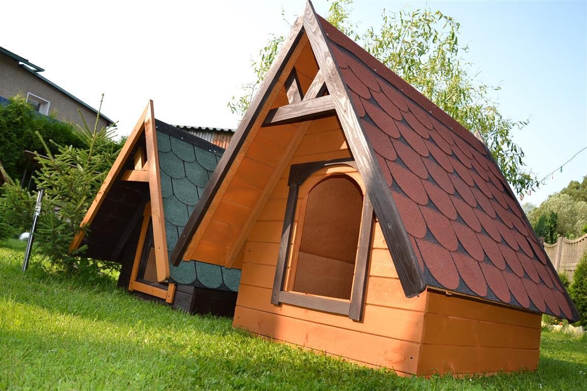 Buda pro psa Budy XXL 6 Zateplená Celá Doporučuji!!! Domeček pro psa Asfaltový Šindel