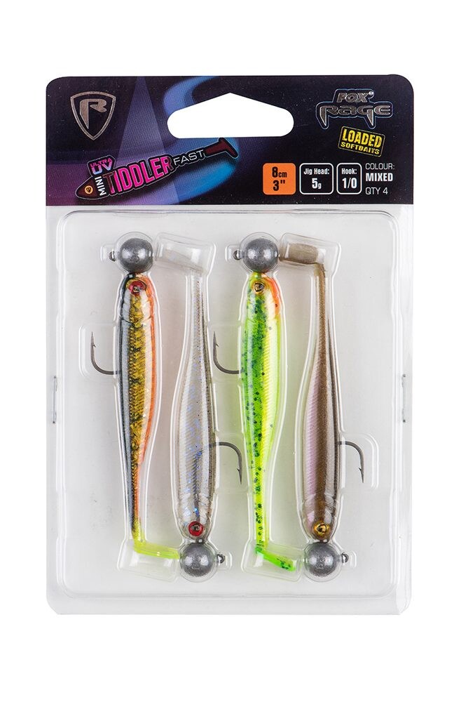 Fox Rage Gumová Nástraha Mini Tiddler Mixed Colour Pack Loaded 8cm 4ks