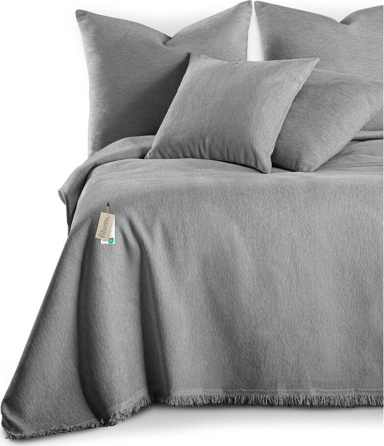 Šedý přehoz z žinylky 220x240 cm Talo – Filumi