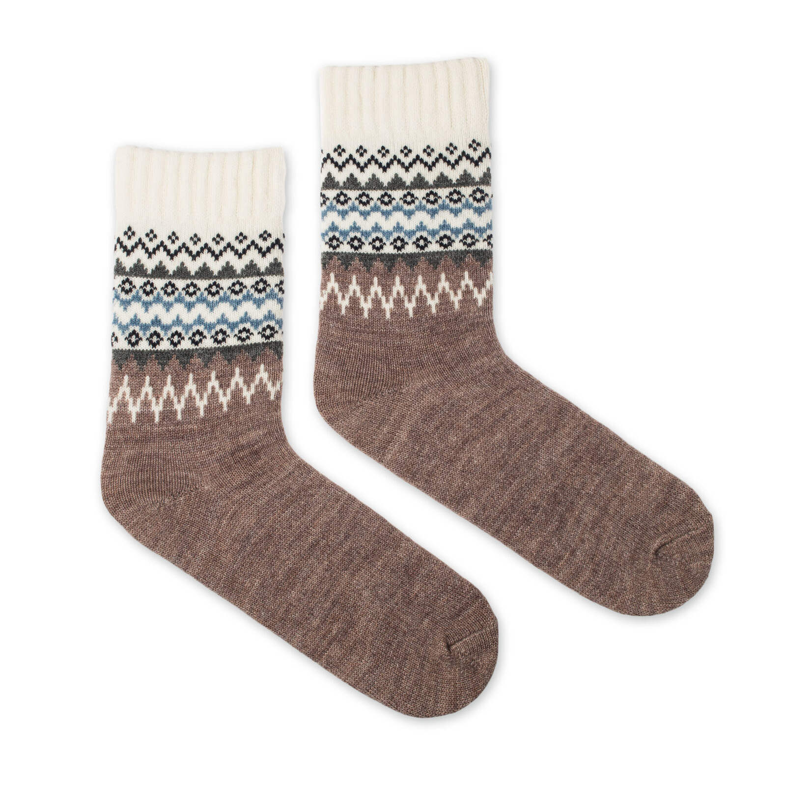 Vlněné ponožky Vlnáč Severka hnědé