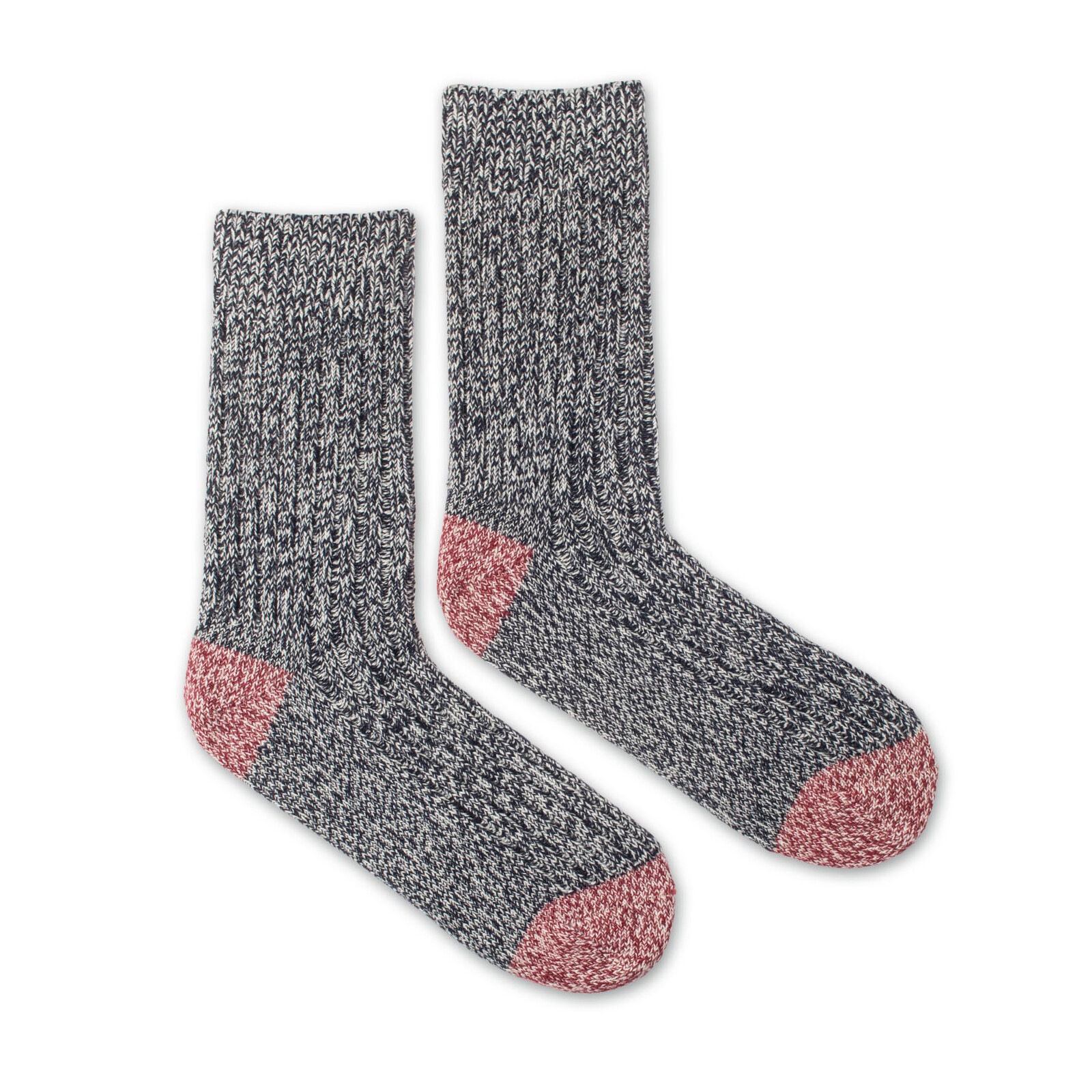 Vlněné ponožky Vlnáč Melír žebro tmavě modré