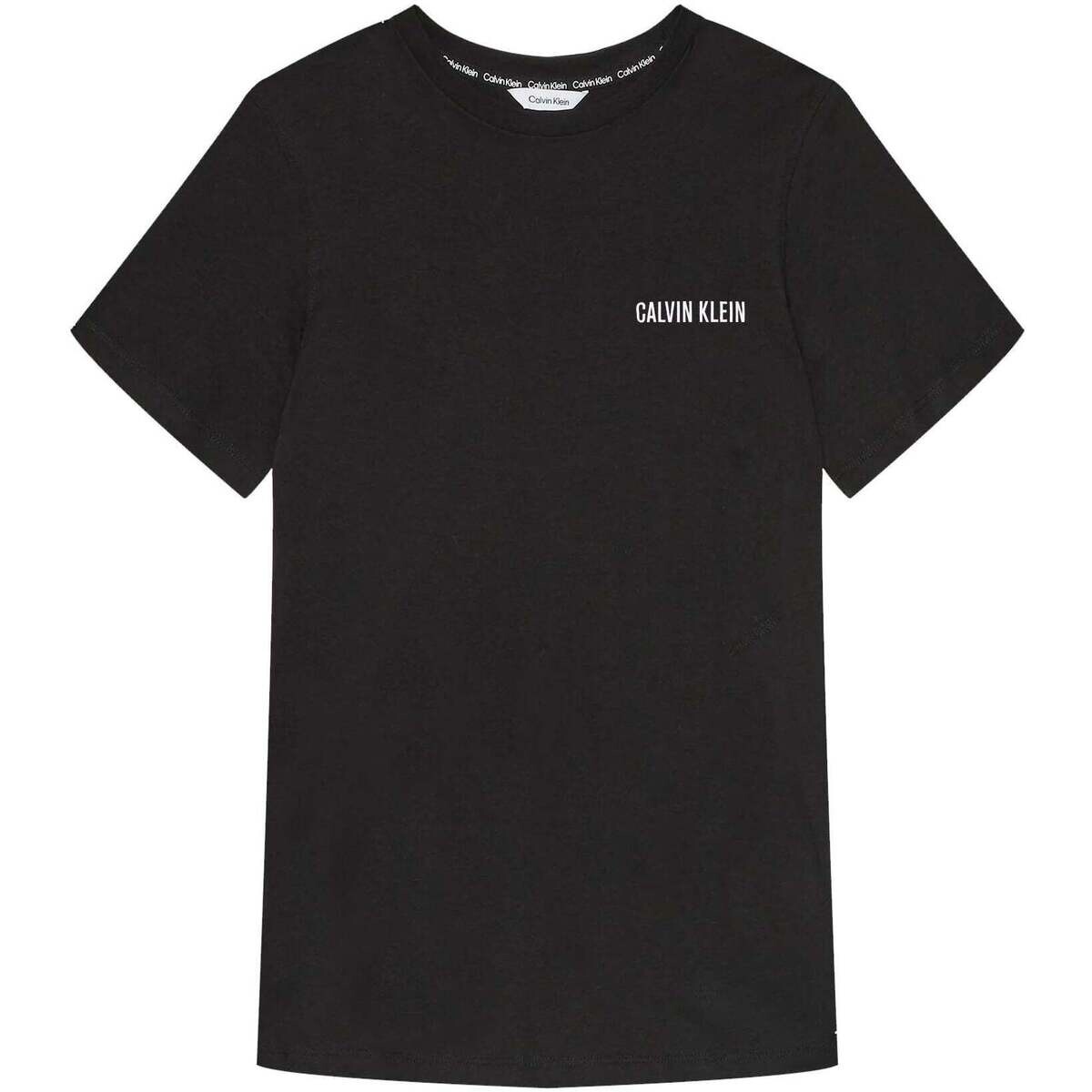 Calvin Klein Jeans  Logo Print Crew T-Shirt Black  Černá