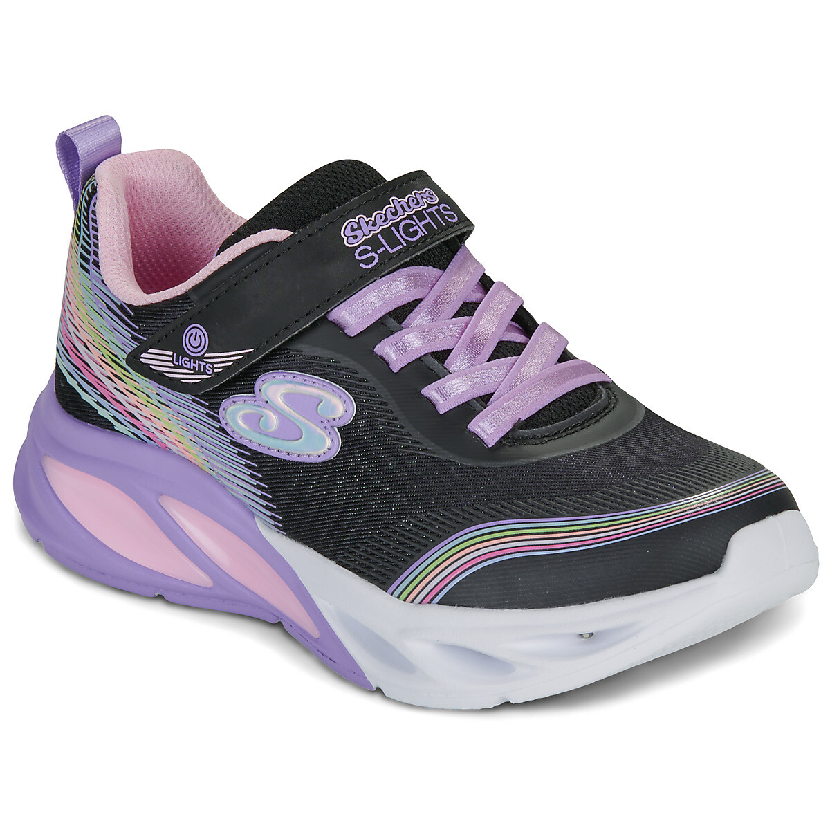 Skechers  COSMIC GLOW RAINBOW BEAM  Černá