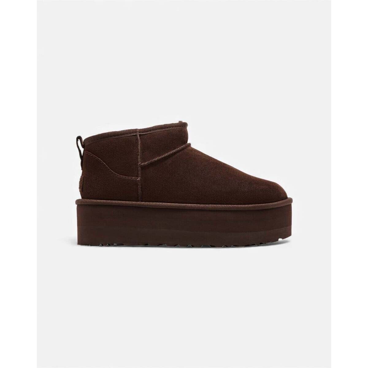 UGG  Classic Ultra Mini Platform Boot Burnt Cedar (Women's)  Bílá