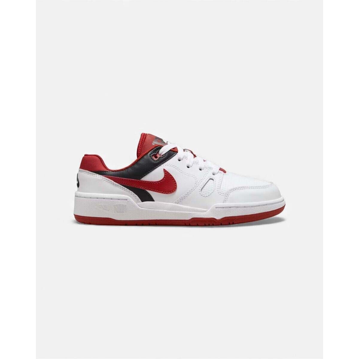 Nike  Full Force Low White Black Team Orange Mystic Red (GS)  Bílá