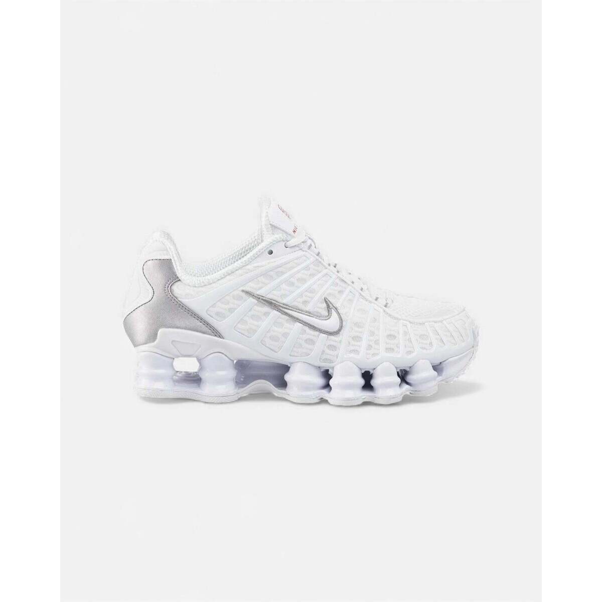 Nike  Shox TL White Metallic Silver Max Orange (Women's)  Bílá