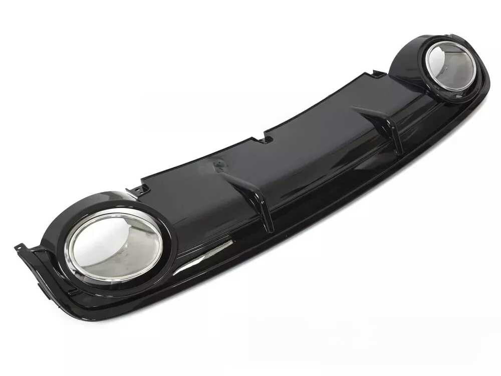 DIFFUSOR TWIN OUTLET GLOSSY BLACK SPORT STYLE fits AUDI A6 C6 04-11