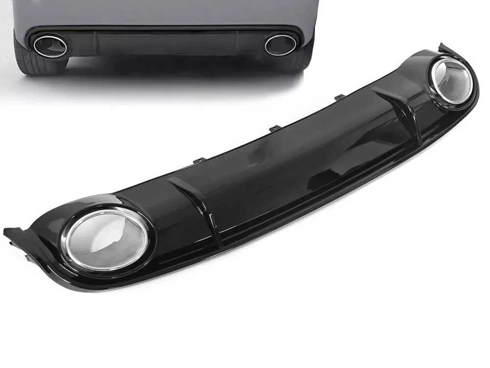 DIFFUSOR SINGLE OUTLET GLOSSY BLACK SPORT STYLE fits AUDI A4 B8 08-11