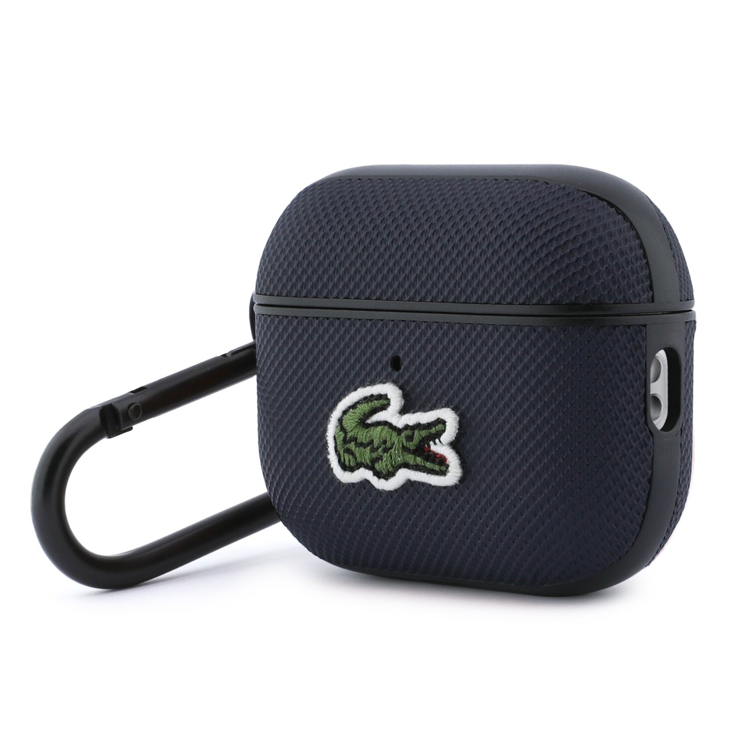 Pouzdro Lacoste Petit Pique Croc Logo Patch pro AirPods Pro 3, modrá