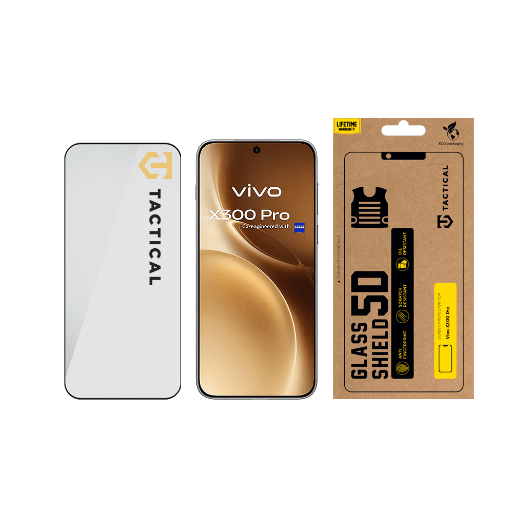 Tvrzené sklo Tactical Glass Shield 5D pro Vivo X300 Pro, černá