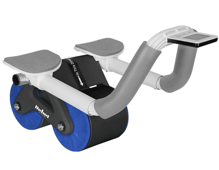 Posilovací přístroj břišních svalů AB Roller Wheel Rebel RBA-3068, LCD, AB-3, černo-modrý