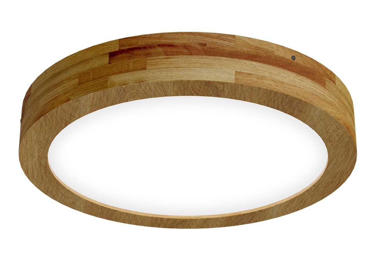 APLED LED stropní svítidlo Rondo Woodline kulaté 400mm 36W Barva světla: Teplá bílá 21564