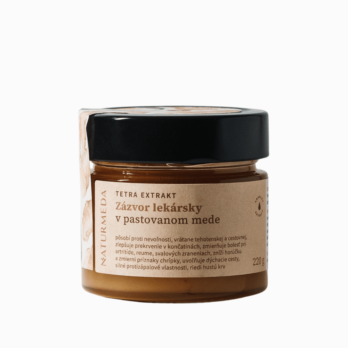 Terapeutický med se zázvorem lékařským - 220 g - Naturmeda