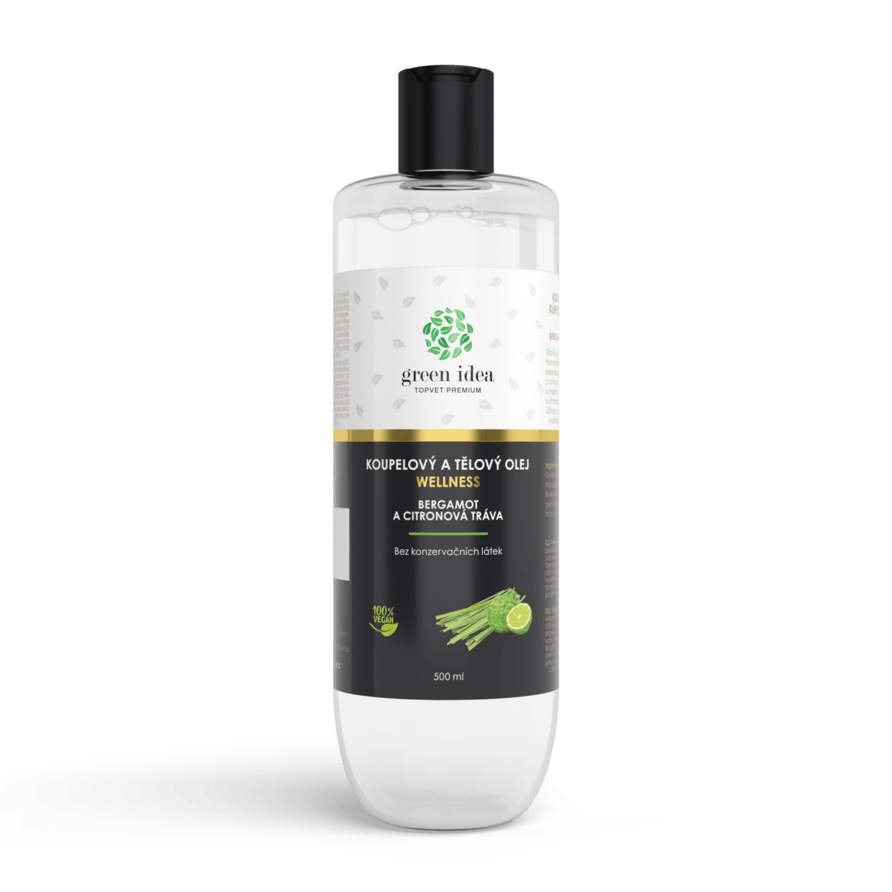 Bergamot a citronová tráva koupelový a tělový olej 500 ml - Green idea