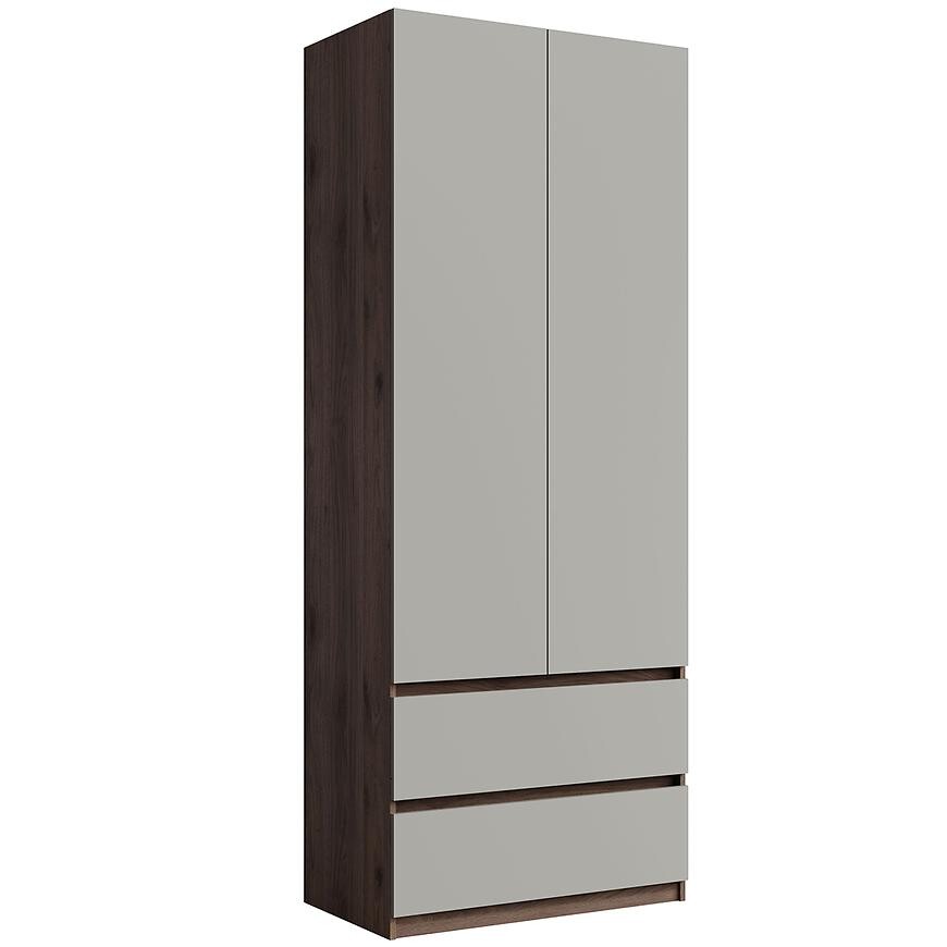 Skříň 2D2SZ Madison 22 šedá/ořech elegant