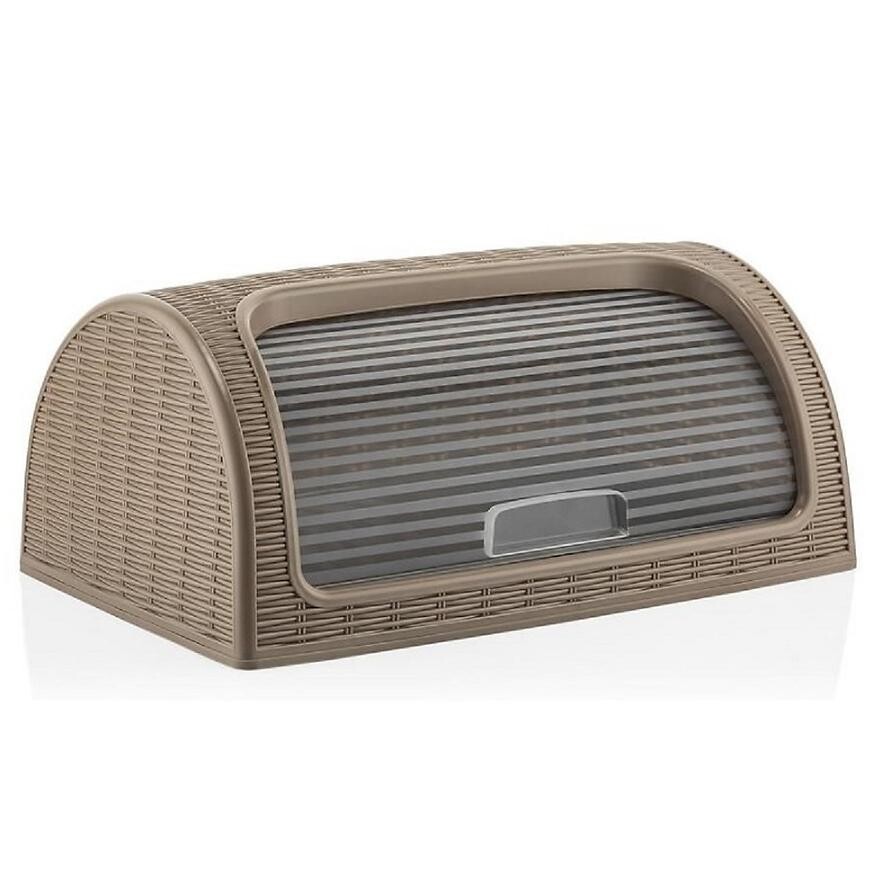 Chlebník rattan 41,7x26,9x18,1 brąz