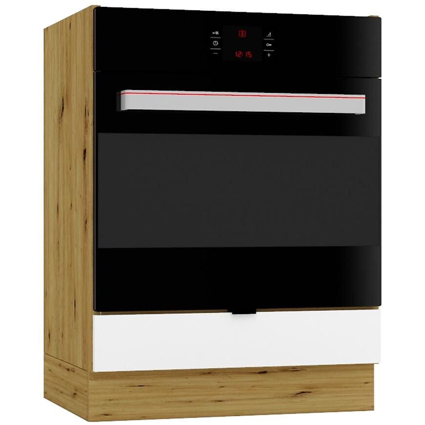 Kuchyňská skříňka Cosmo Gianna DK60 bílá alaska/kor. dub artisan