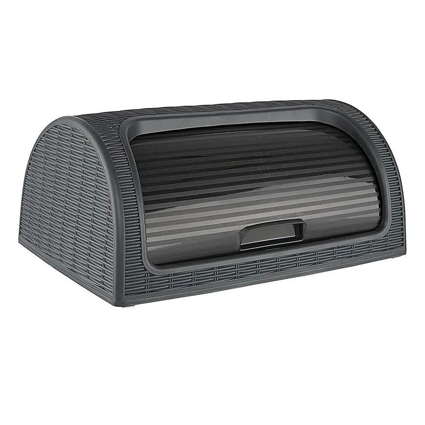 Chlebník rattan 41,7x26,9x18,1 popelavý