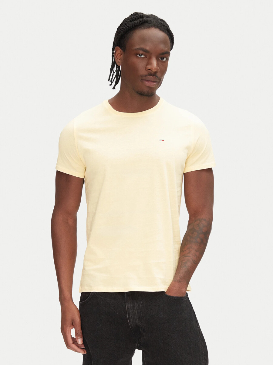 Tommy Jeans pánské žluté tričko DM0DM04411 S