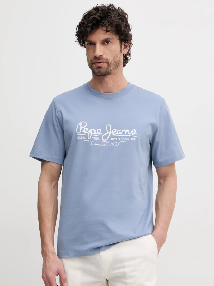 Pepe Jeans pánské modré tričko PM509769653 L